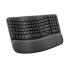 Logitech Wave Keys Wireless Ergonomic Keyboard t, Comfortable Natural Typing, Easy-Switch, Bluetooth- Graphite